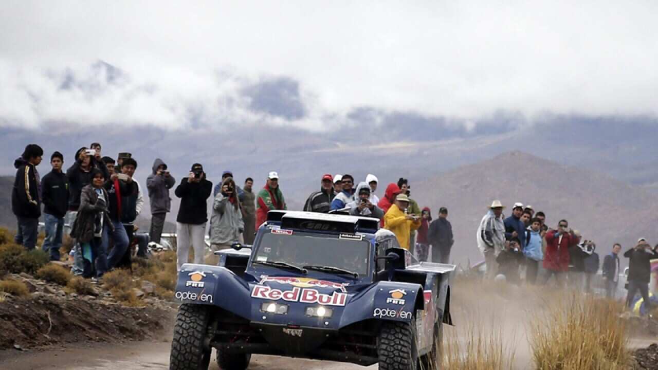 Carlos Sainz drives in the seventh stage of the Dakar Rally