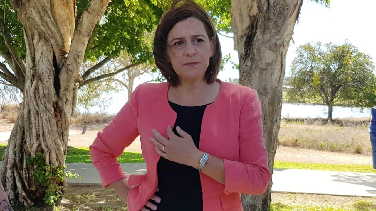 Queensland Liberal National Party leader Deb Frecklington on the campaign trail Townsville