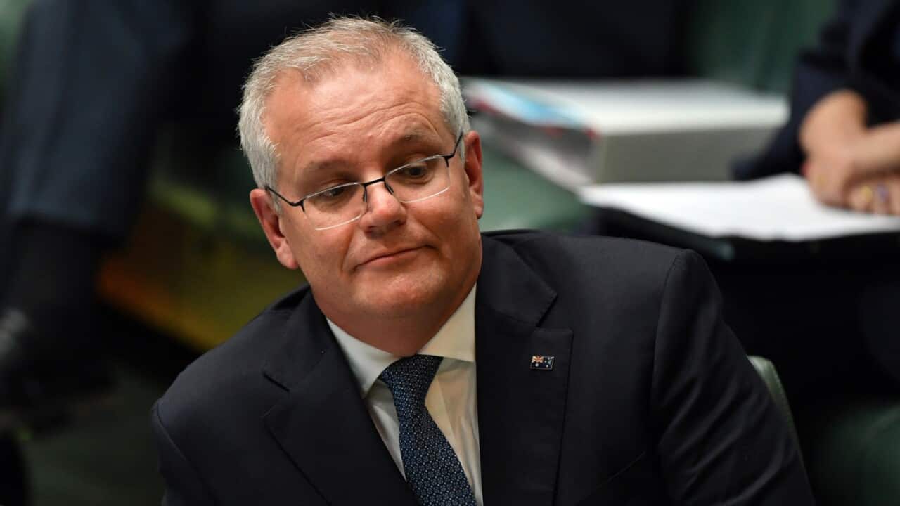 Prime Minister Scott Morrison during Question Time