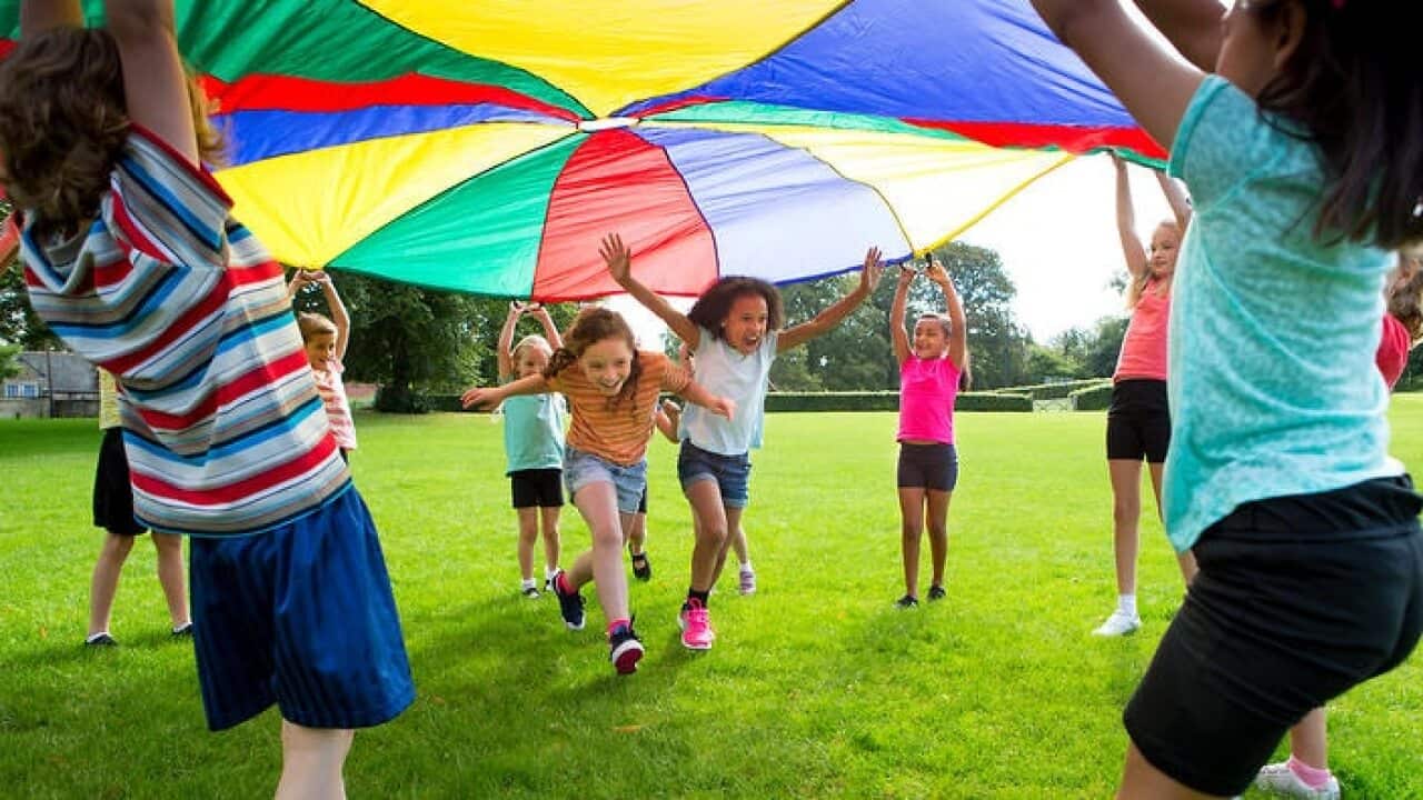 Children playing outdoors