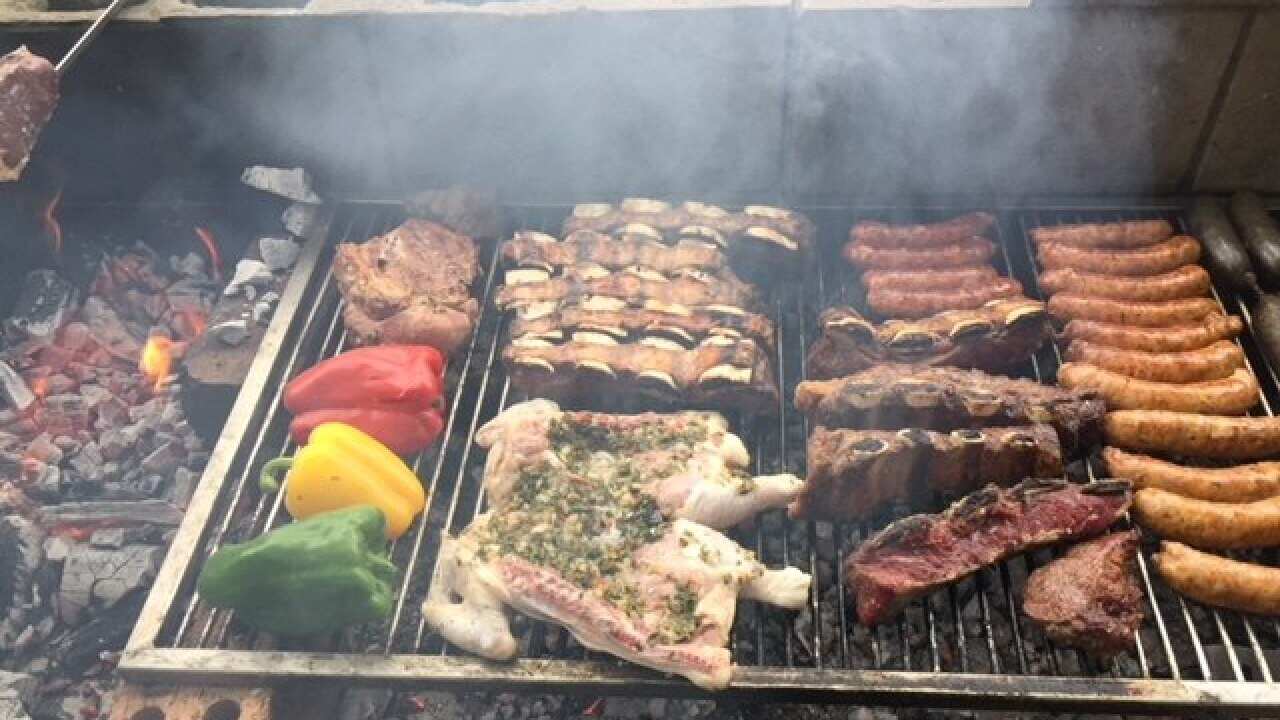 Asado BBQ in full cry