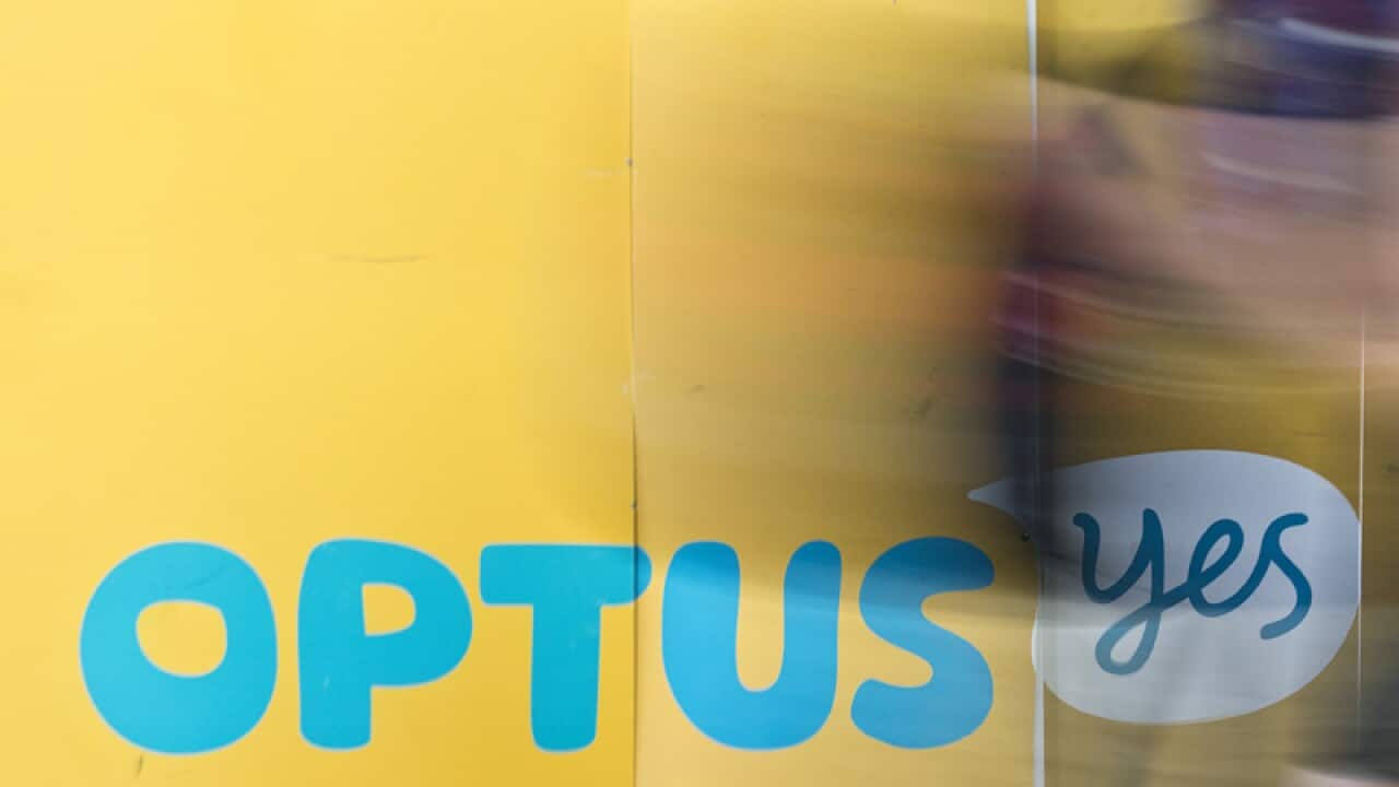 Optus signage.