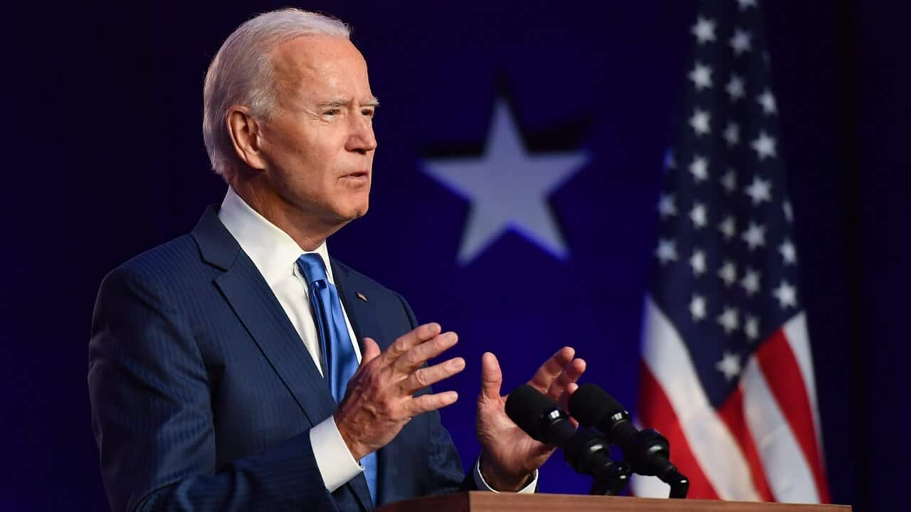 Joe Biden has delivered a speech from Delaware, urging unity among the American people.