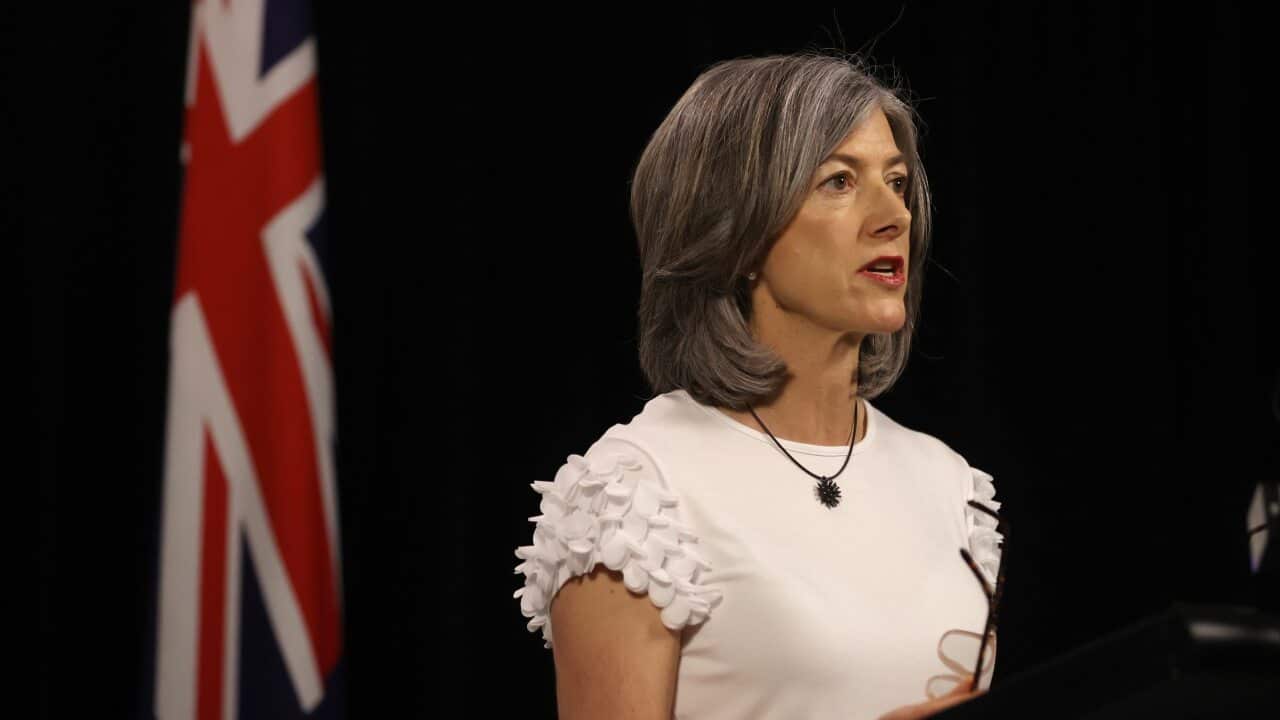 South Australian Chief Public Health Officer Nicola Spurrier speaks at a COVID-19 Daily update in Adelaide on 17 November.