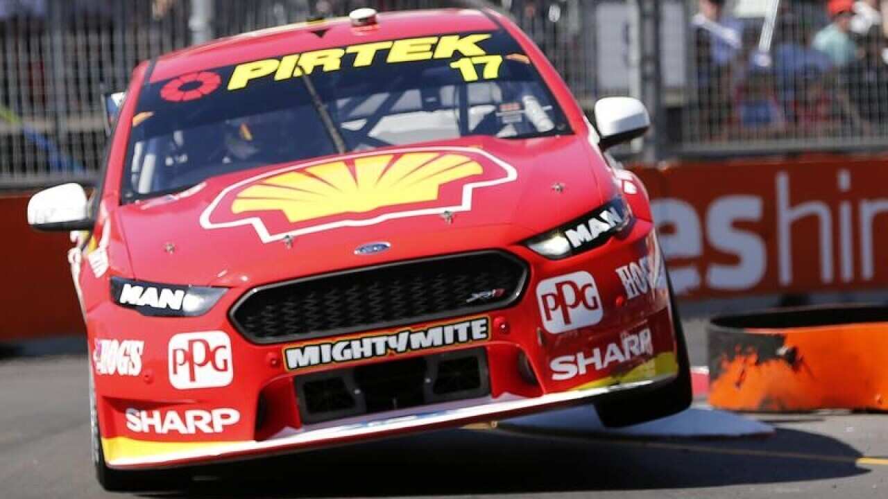 Scott McLaughlin drives his Ford Falcon FG-X during a practice.