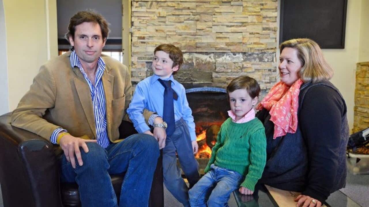 Allistair with his family. (Photo: Courtesy of Northern Daily Leader, August 2014)
