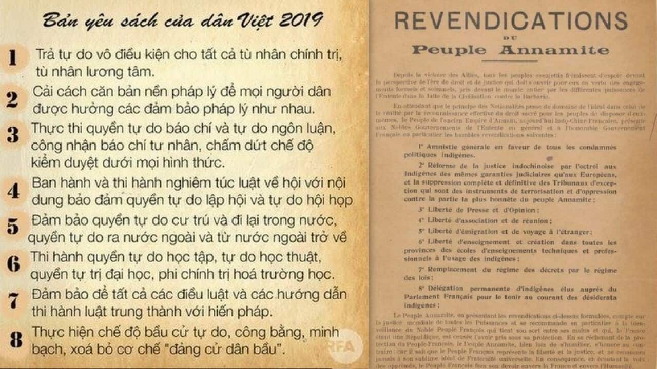 100 năm sau người Việt vẫn đòi những quyền mà bị tướt mất