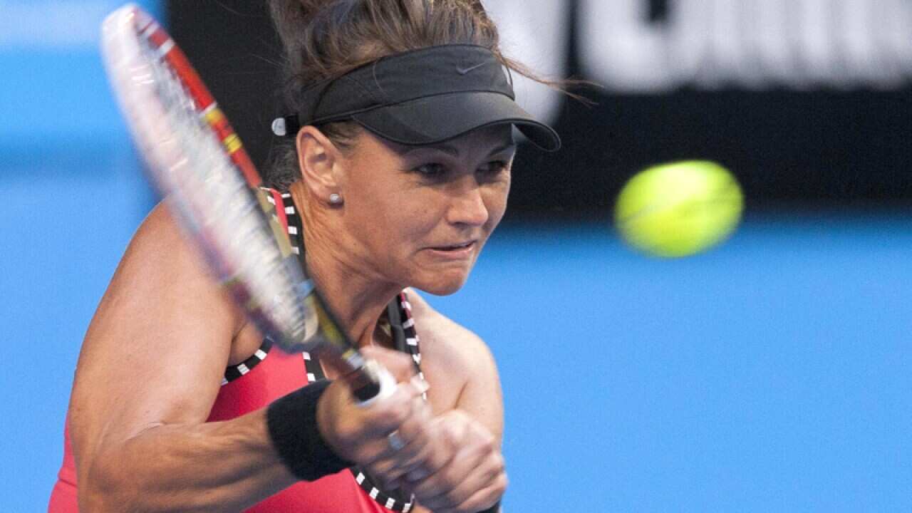 Casey Dellacqua during the Hopman Cup