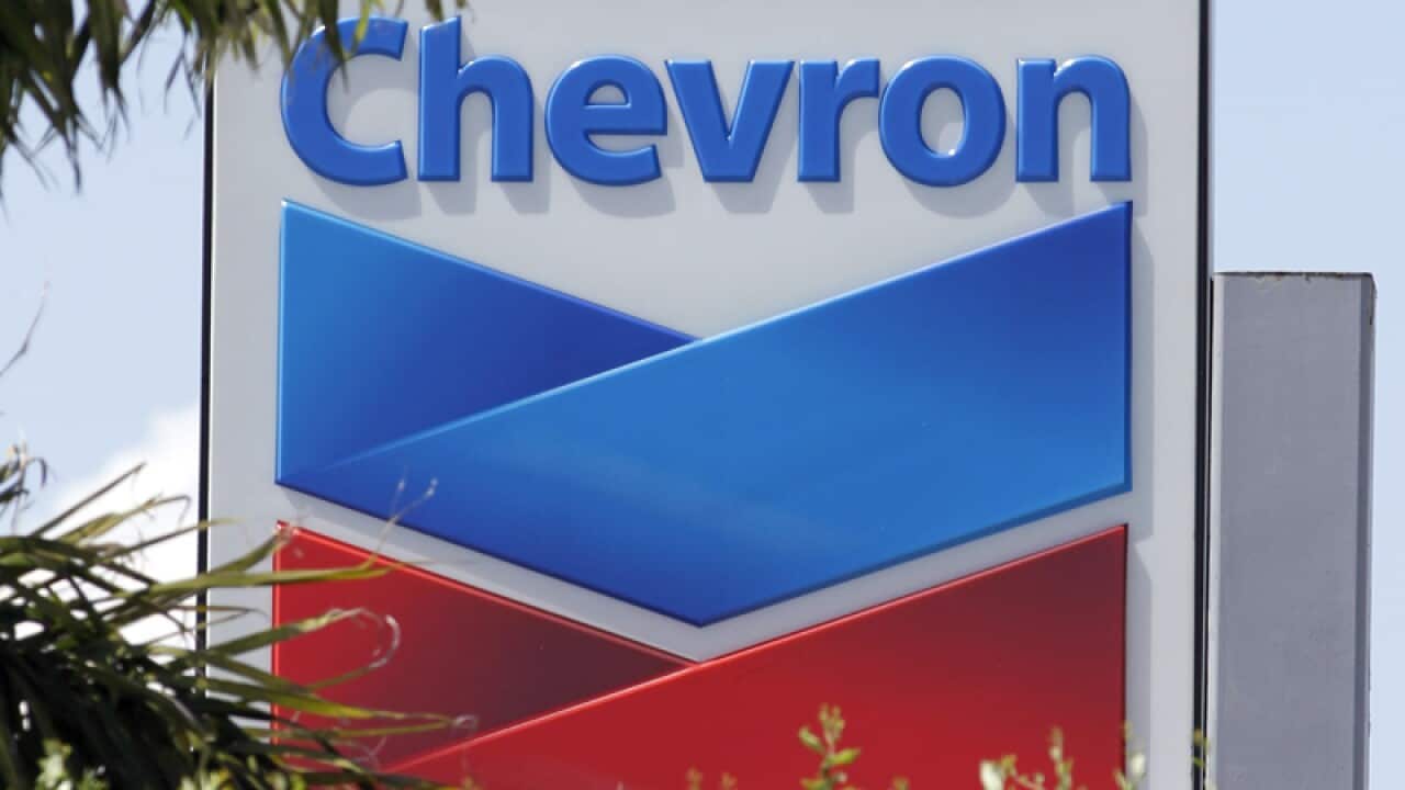 A Chevron sign in Miami