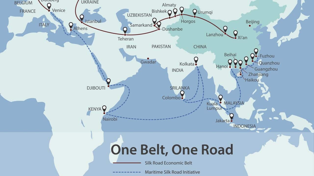 One Belt, One Road, Chinese strategic investment in the 21st century map