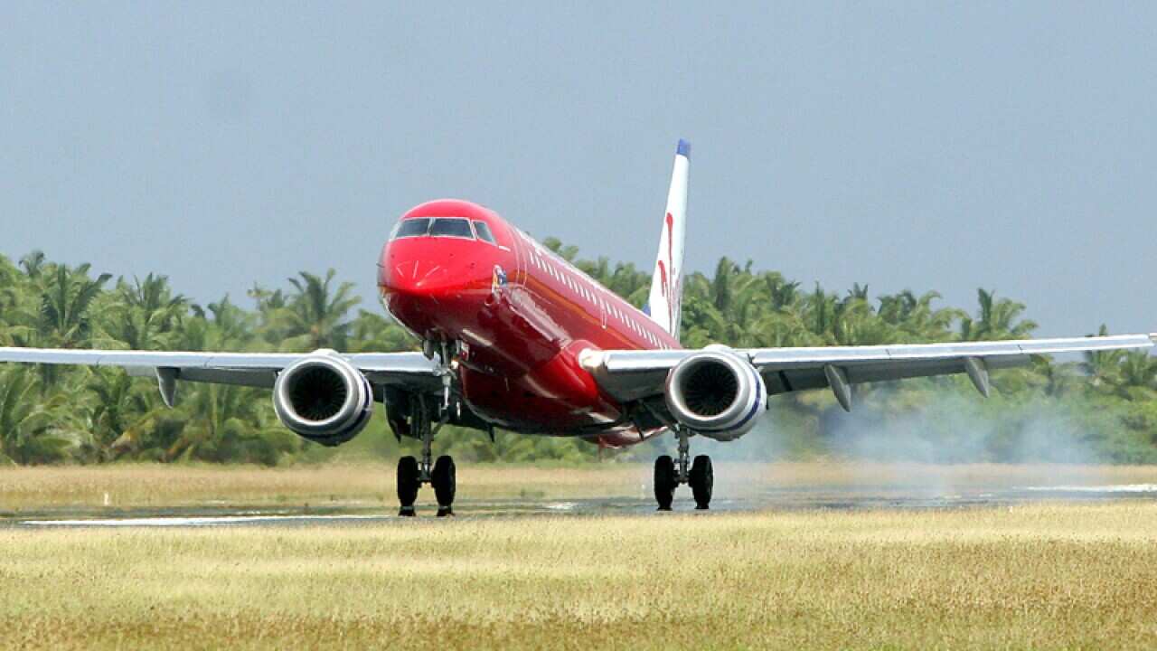 A Virgin Embraer 190 aircraft