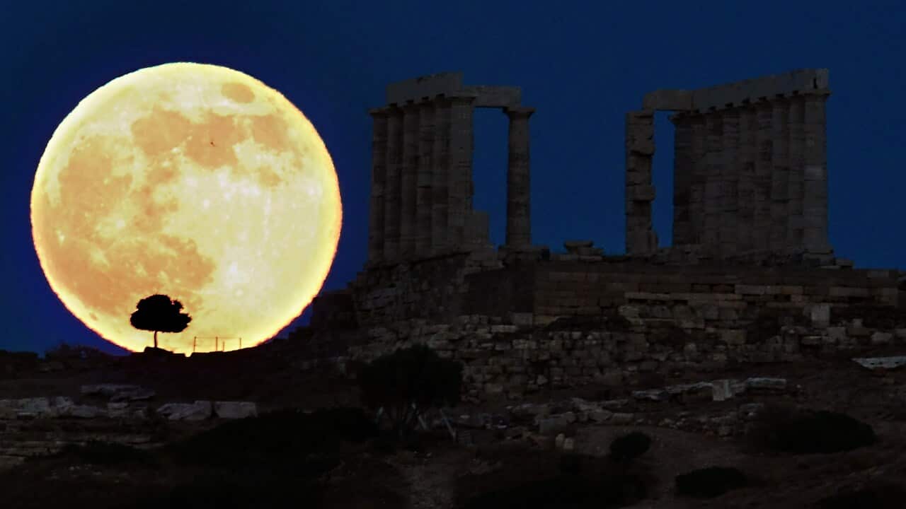 Supermoon seen in Greece in 2013.
