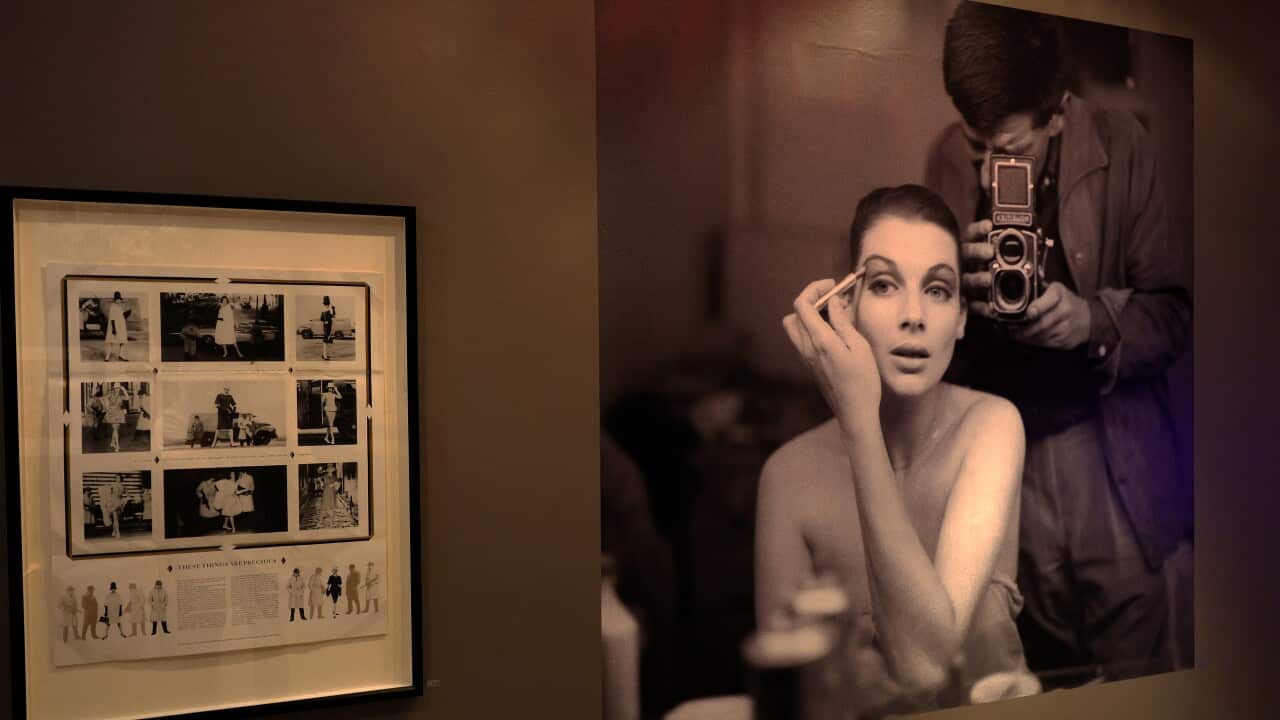 A general view during the opening of the 'Helmut Newton: In Focus' exhibition at the Jewish Museum of Australia in Melbourne.