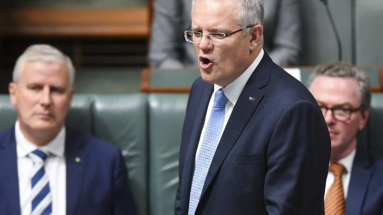 Prime Minister Scott Morrison in parliament.