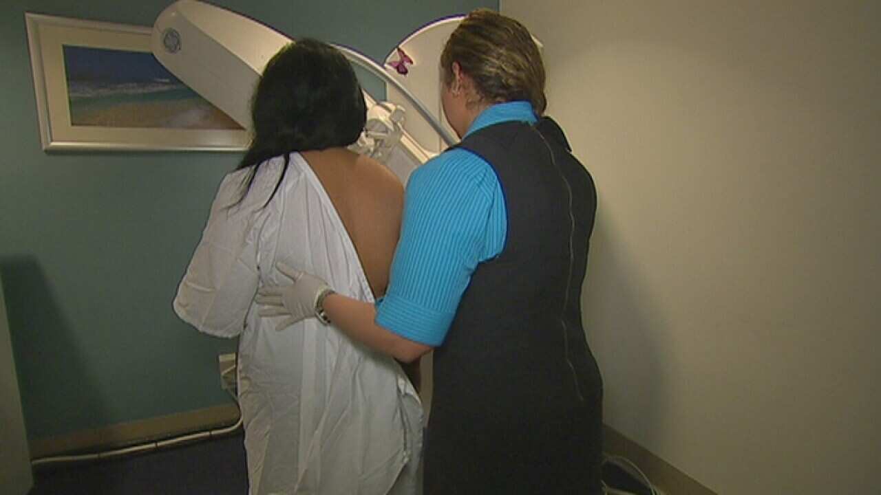 Breast screening at a clinic