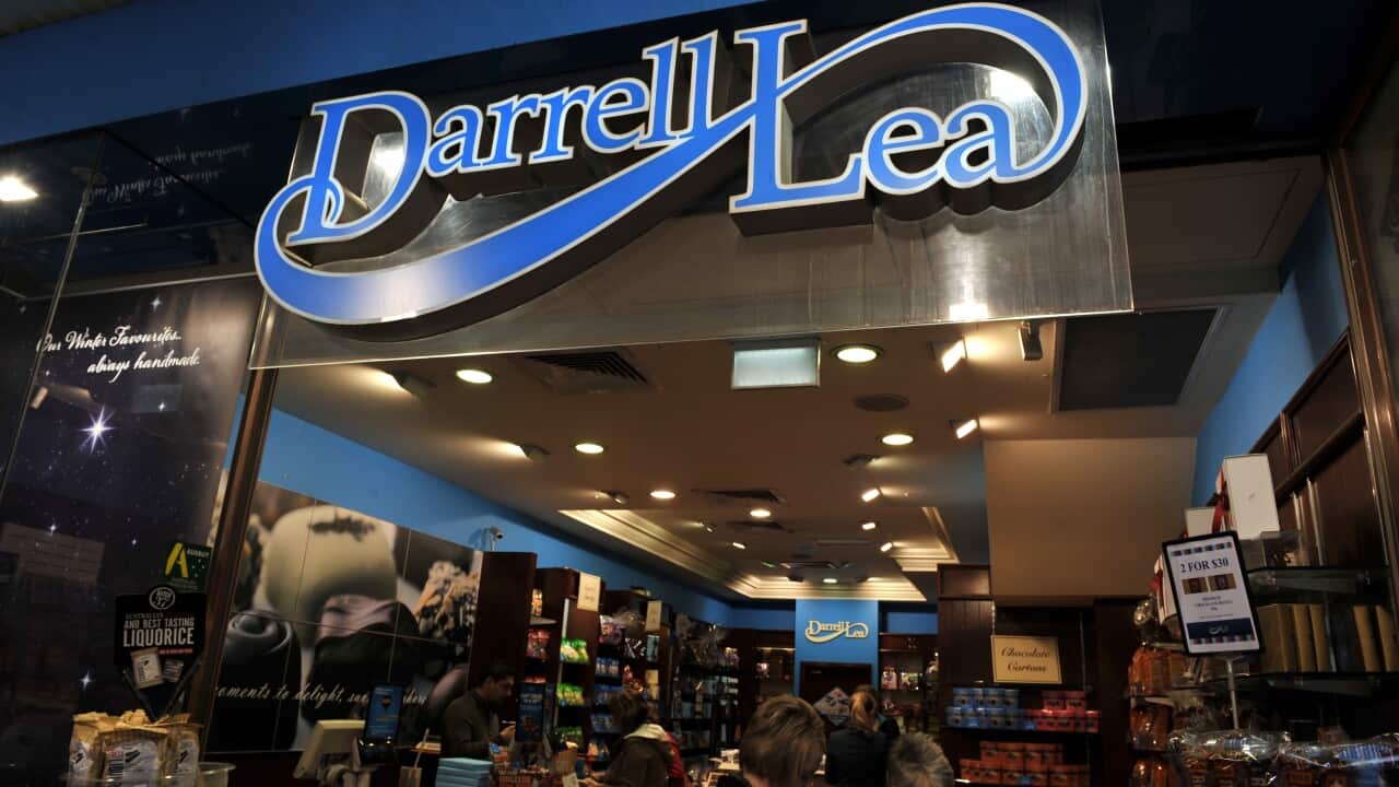 A Darrell Lea store on Swanston Street store in Melbourne, Tuesday, July 20, 2012. Darrell Lea is up for sale after being placed in voluntary administration, putting 700 jobs at risk. (AAP Image/Julian Smith) NO ARCHIVING