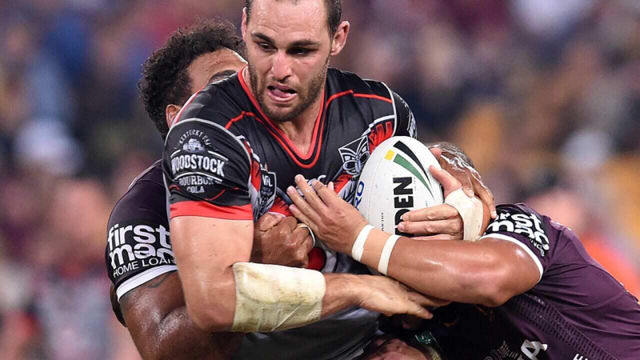 Simon Mannering of the New Zealand Warriors