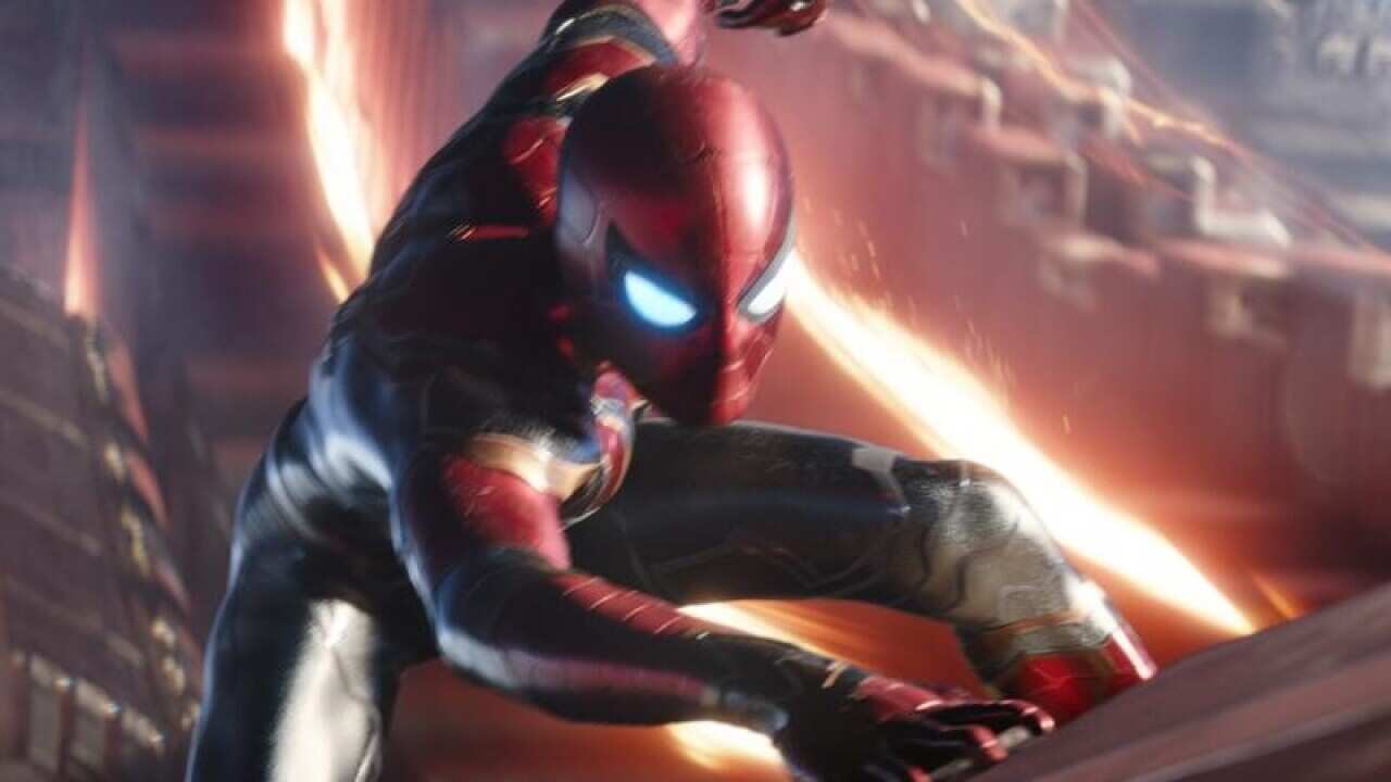 Spider-Man in a scene from Avengers: Infinity War