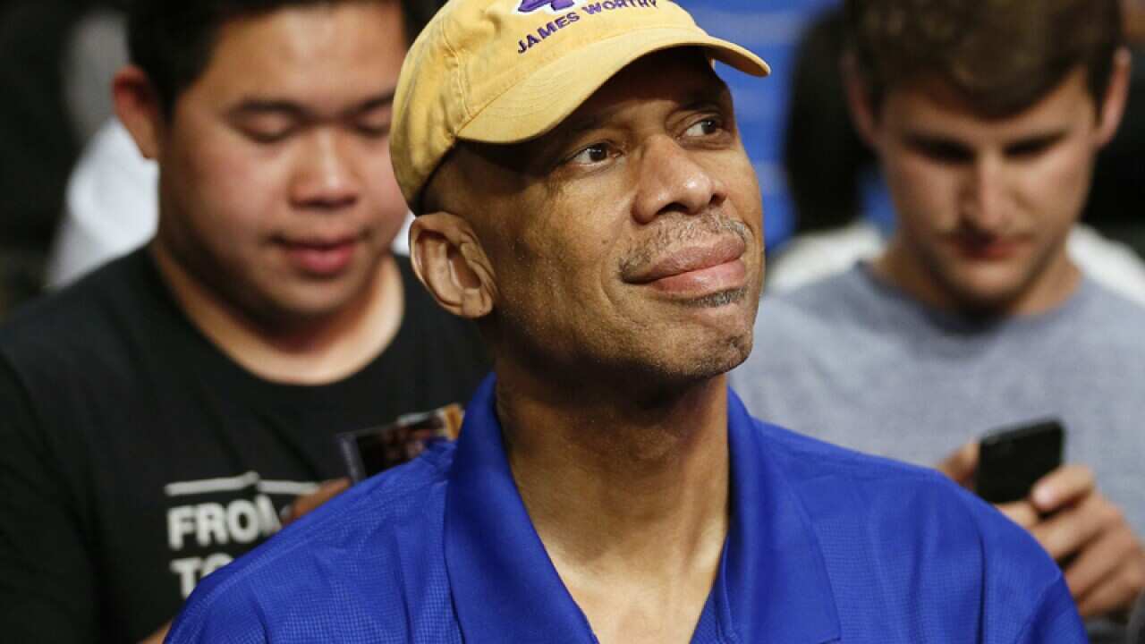 Former Los Angeles Lakers player Kareem Abdul-Jabbar