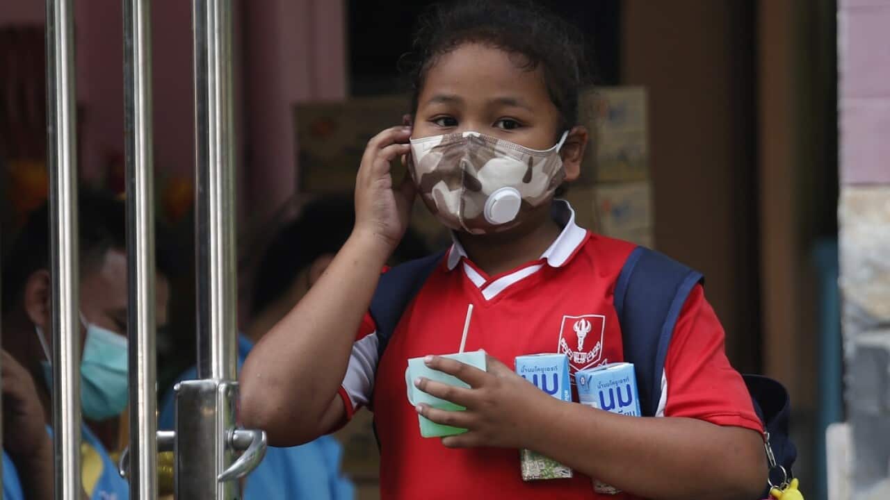 Hundreds of schools have been closed in Bangkok due to the pollution. 