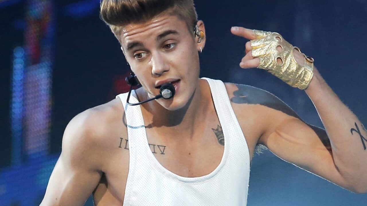 Canadian singer Justin Bieber