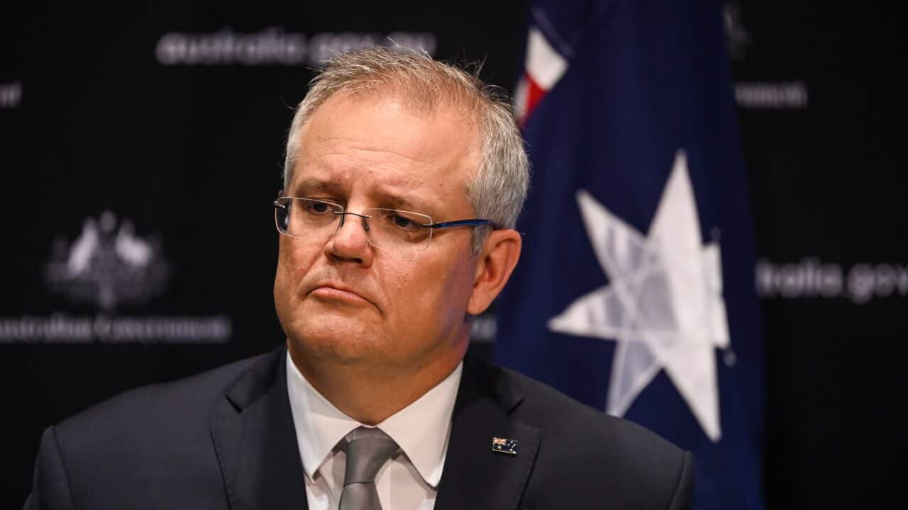 Australian Prime Minister Scott Morrison speaks to the media during a press conference at Parliament House in Canberra, Friday, May 1, 2020. (AAP Image/Lukas Coch) NO ARCHIVING