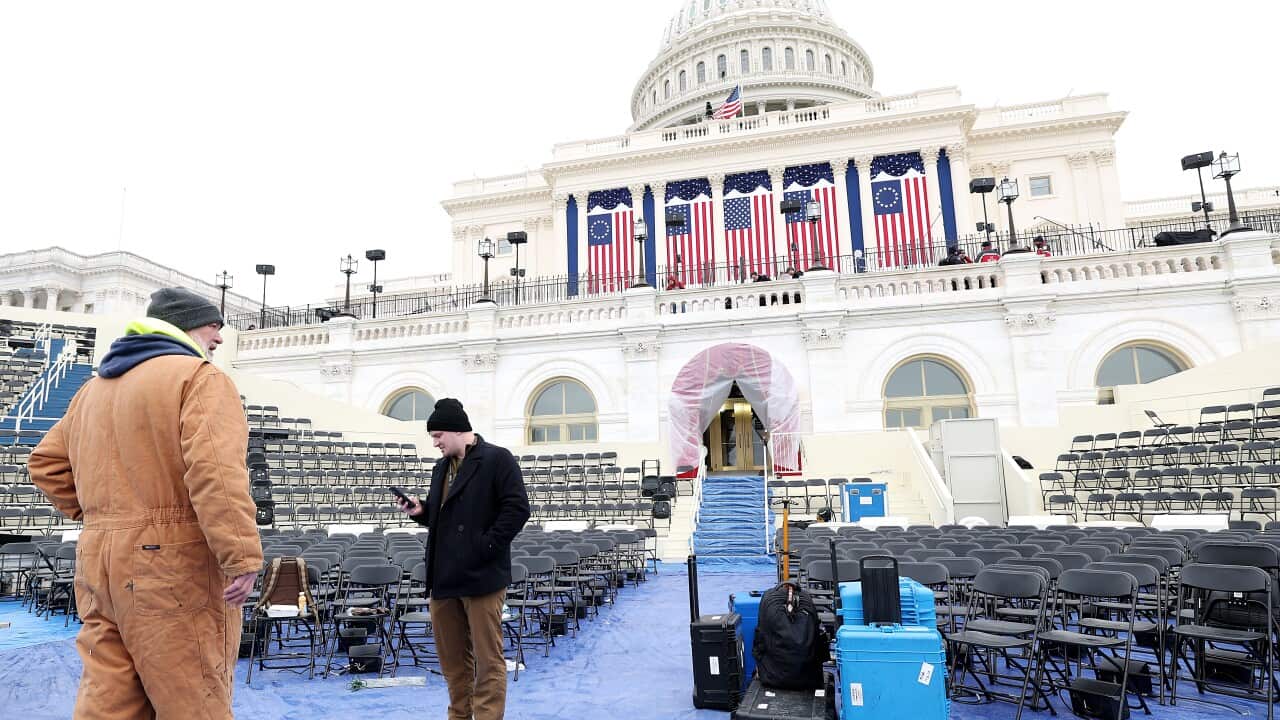 Outside the US Capitol in Washington DC.