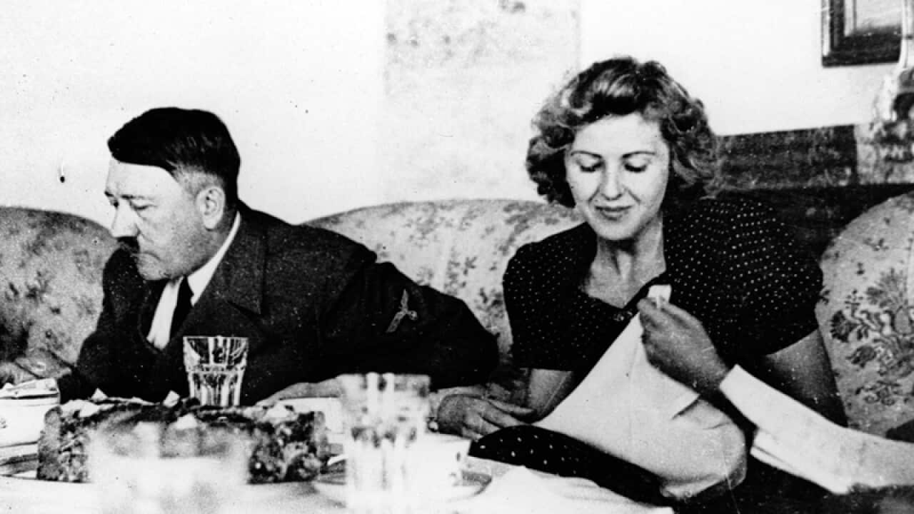 German Fuehrer Adolf Hitler and his mistress Eva Braun