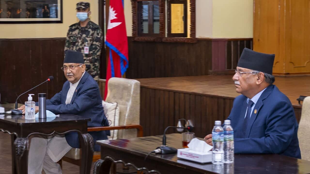 Nepal Communist Party leaders discuss citizenship bill.