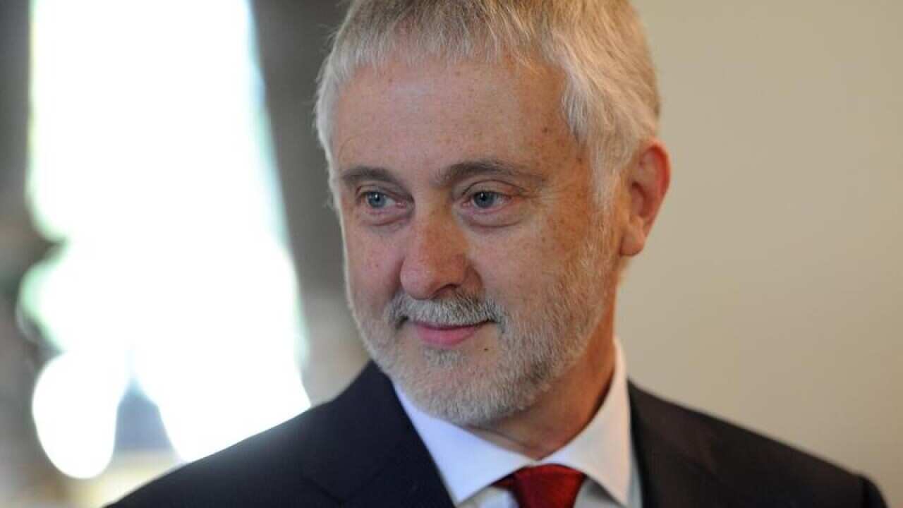 Gavin Jennings is sworn in at Government House in Melbourne.