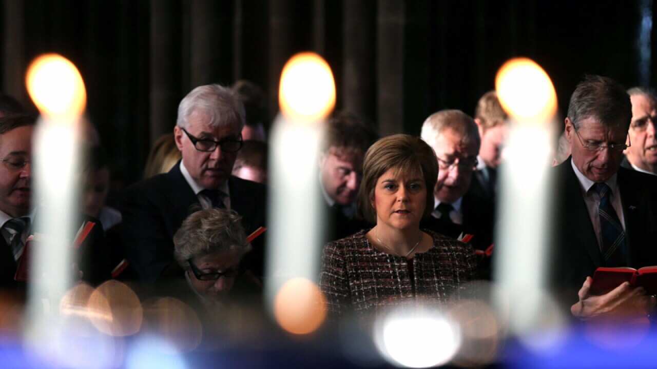 A memorial service at Glasgow Cathedral