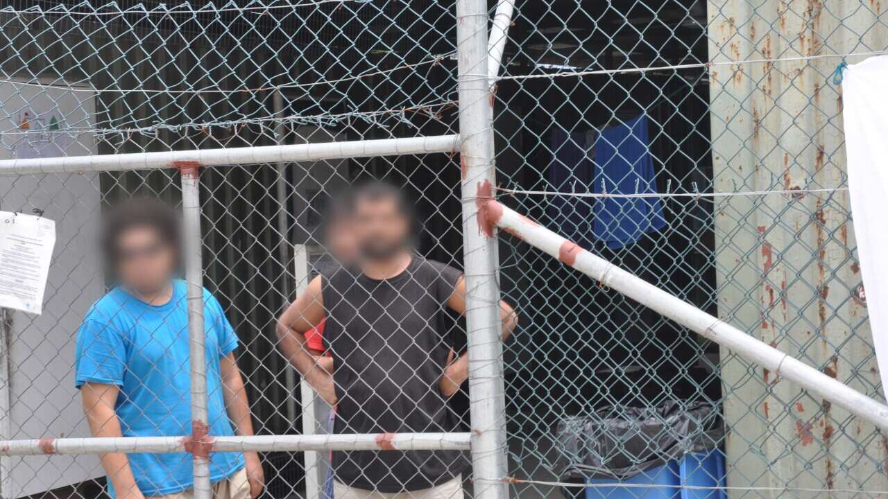 Asylum seekers housed in Delta compound at the Manus Island detention centre, Papua New Guinea