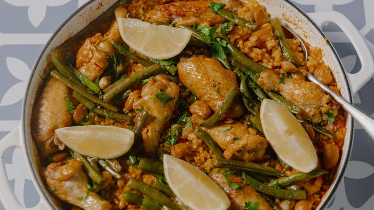 Chicken wing paella