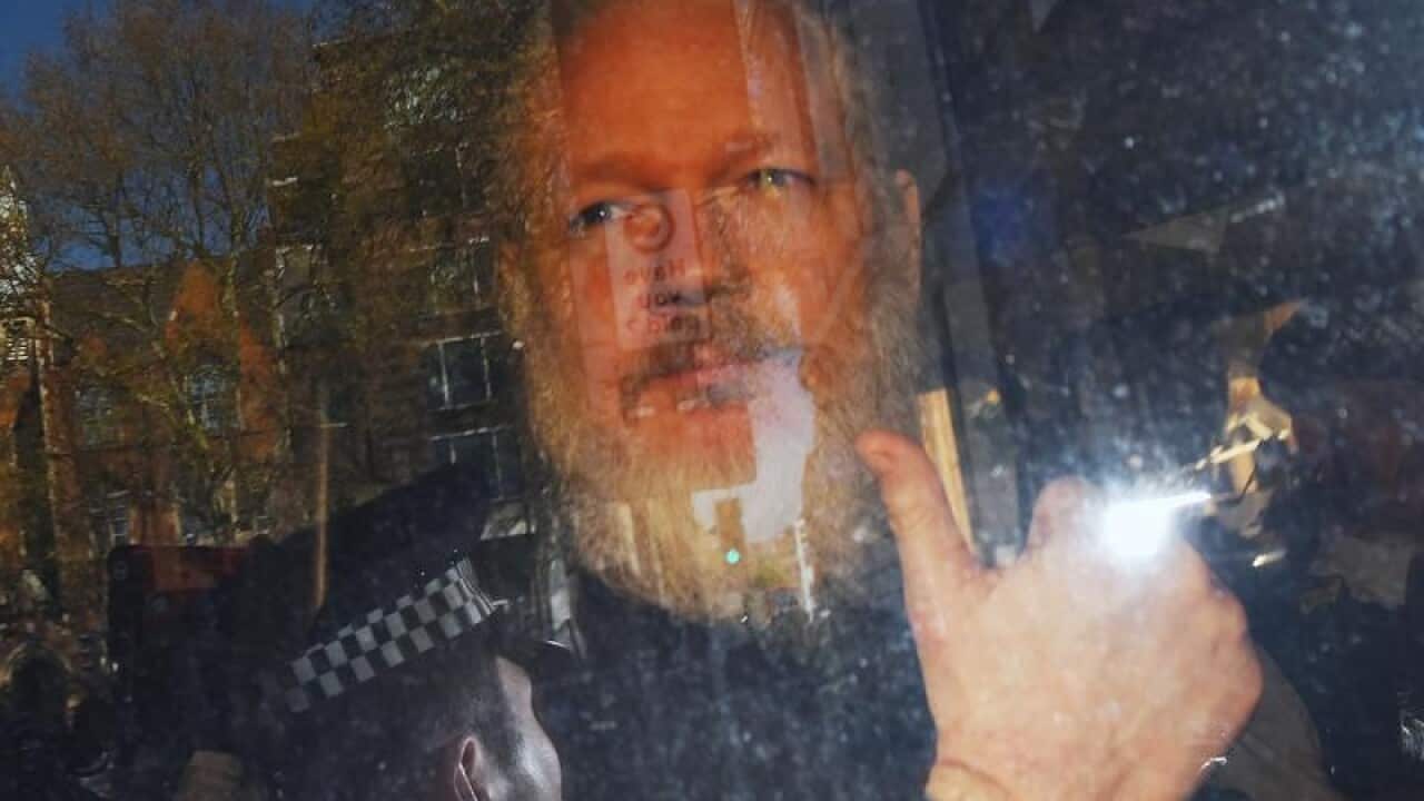 Julian Assange has been dragged out of the Ecuador Embassy in London.