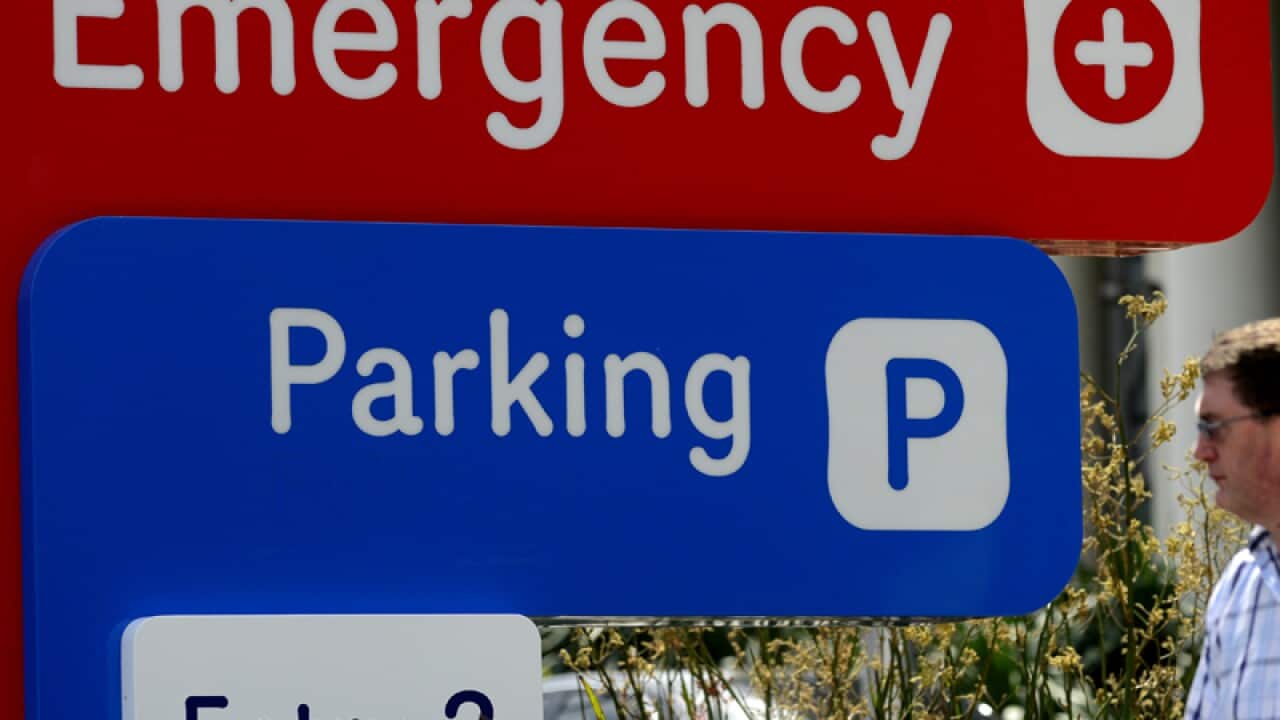 An emergency department sign
