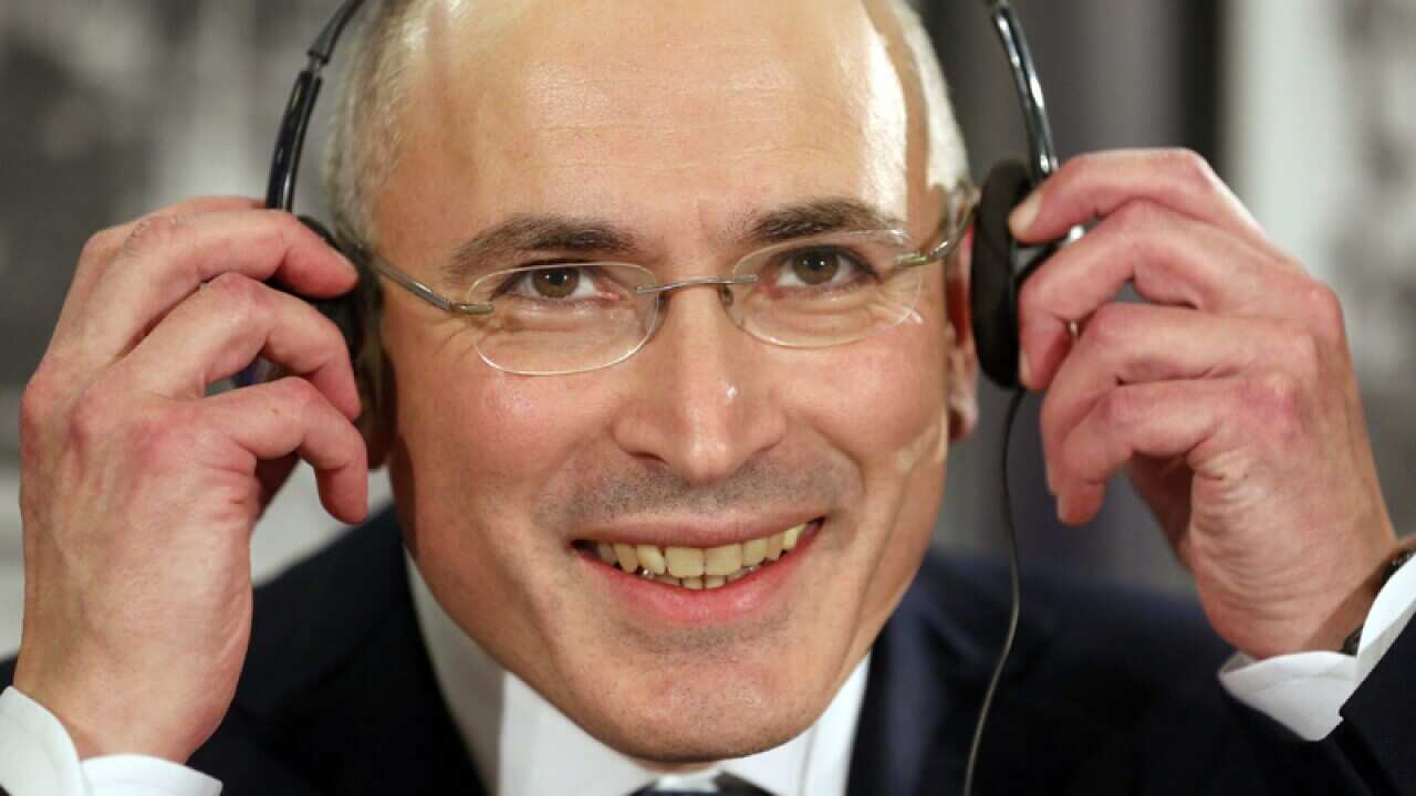 Mikhail Khodorkovsky holds a press conference in Berlin