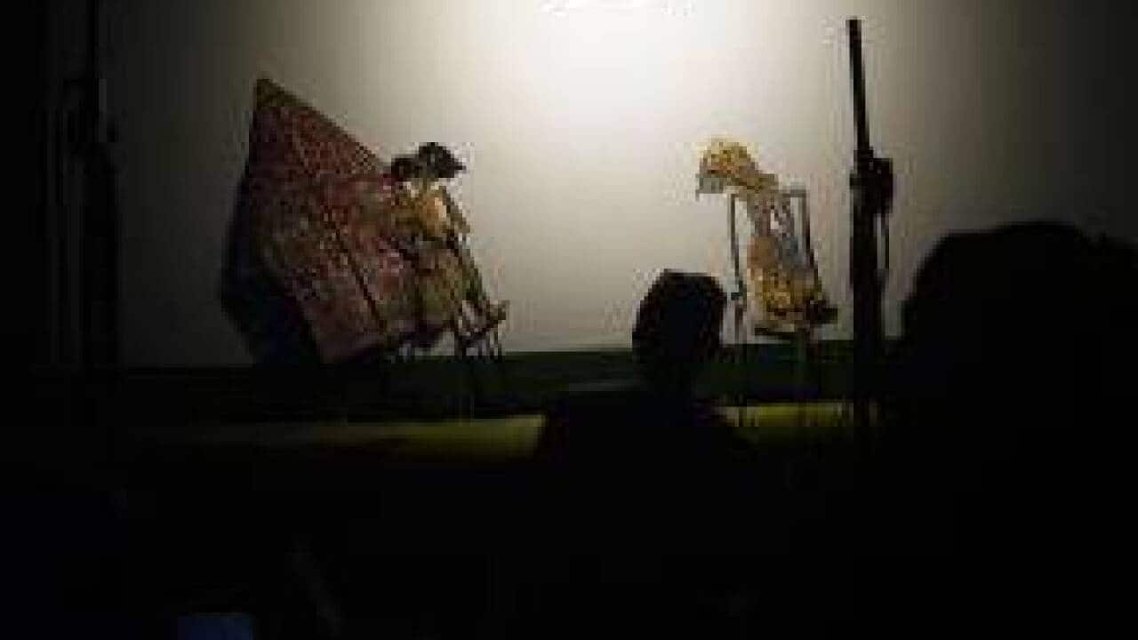 A shadow puppet show is part of the Njujug Tajug activity in Cirebon, 11 Dec 2019.