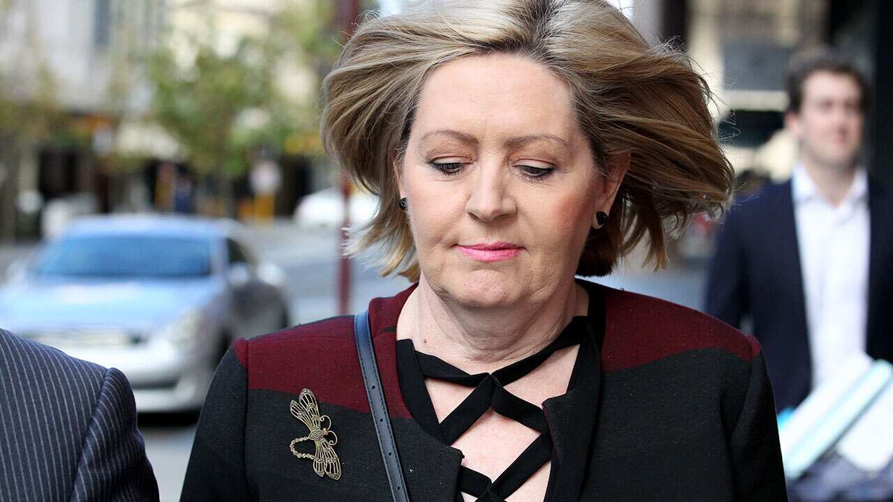 Lisa Scaffidi leaves the State Administrative Tribunal in Perth, Wednesday, June 21, 2017