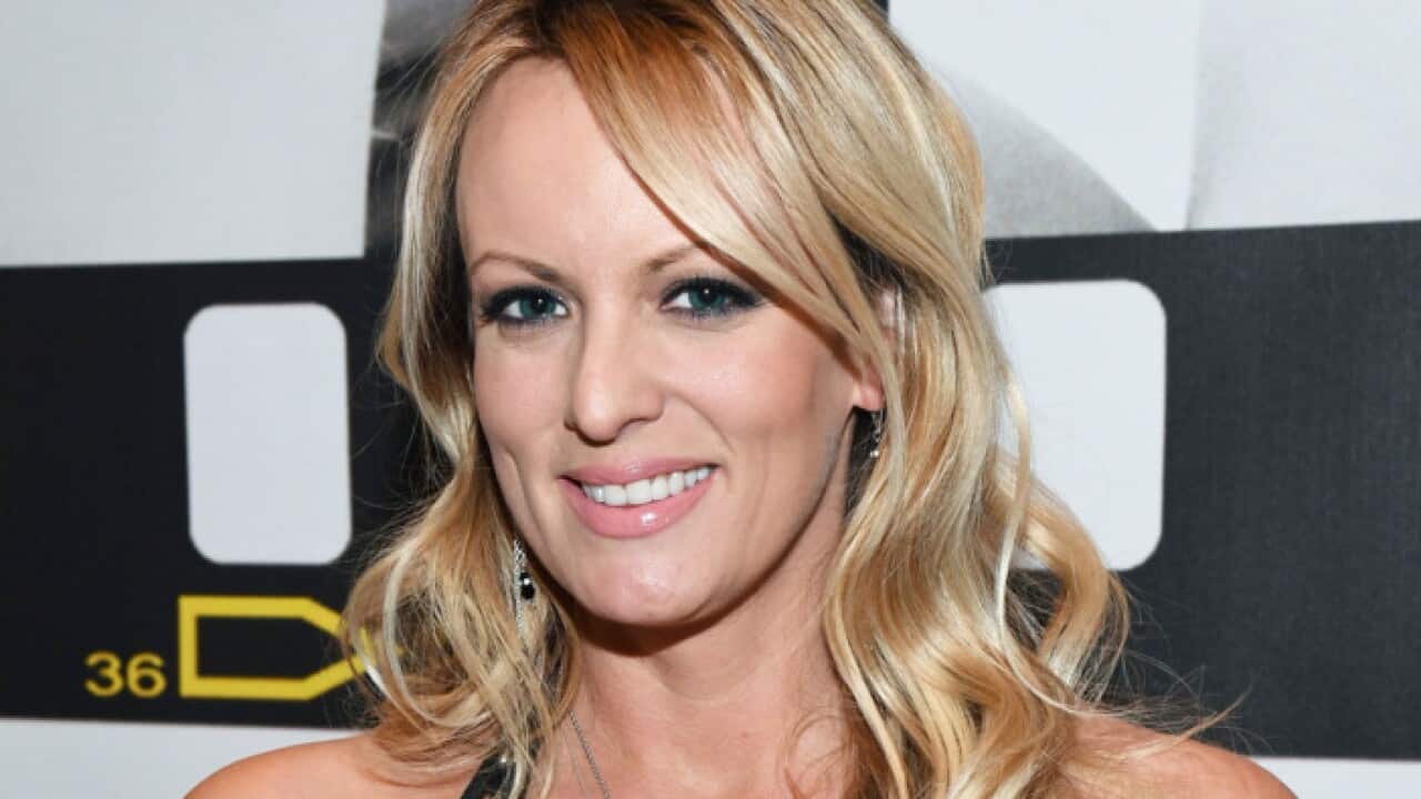 Stormy Daniels appears at the Wicked Pictures booth at the 2017 AVN Adult Entertainment Expo at the Hard Rock Hotel & Casino on January 18, 2017 in Las Vegas.