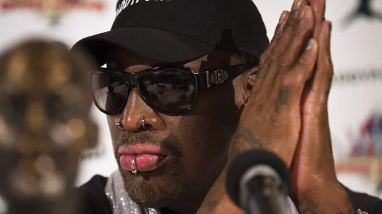 Former NBA basketball player Dennis Rodman