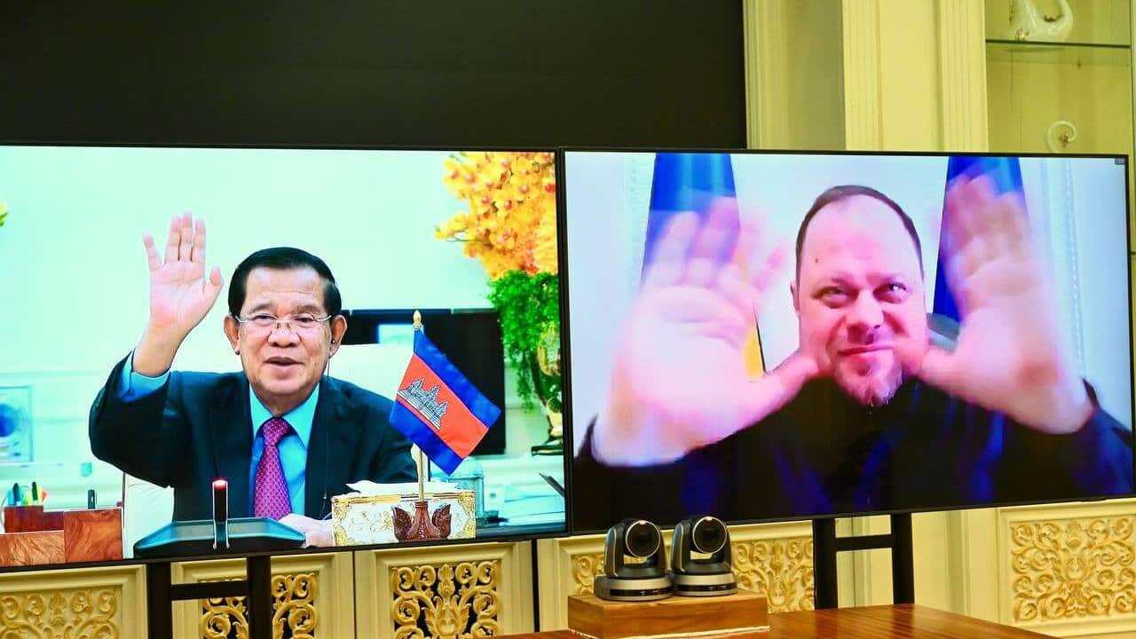 ប្រធានសភាកម្ពុជា លោក ហ៊ុន សែន និងសមភាគីអ៊ុយក្រែន លោកRuslan Stefanchuk.jpg