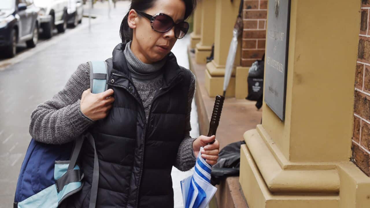 Kathy Lin arrives at the Supreme Court in Sydney