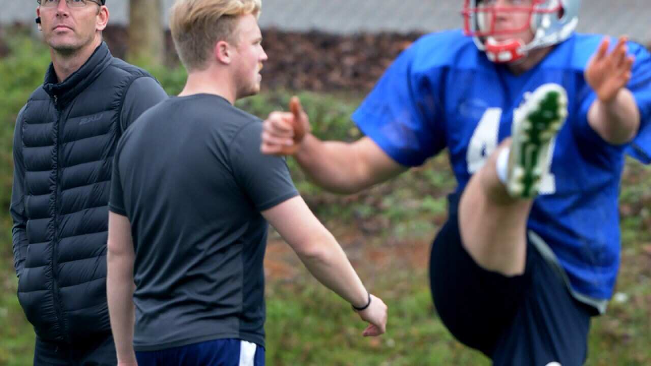 Nathan Chapman, left, director of Prokick Australia academy