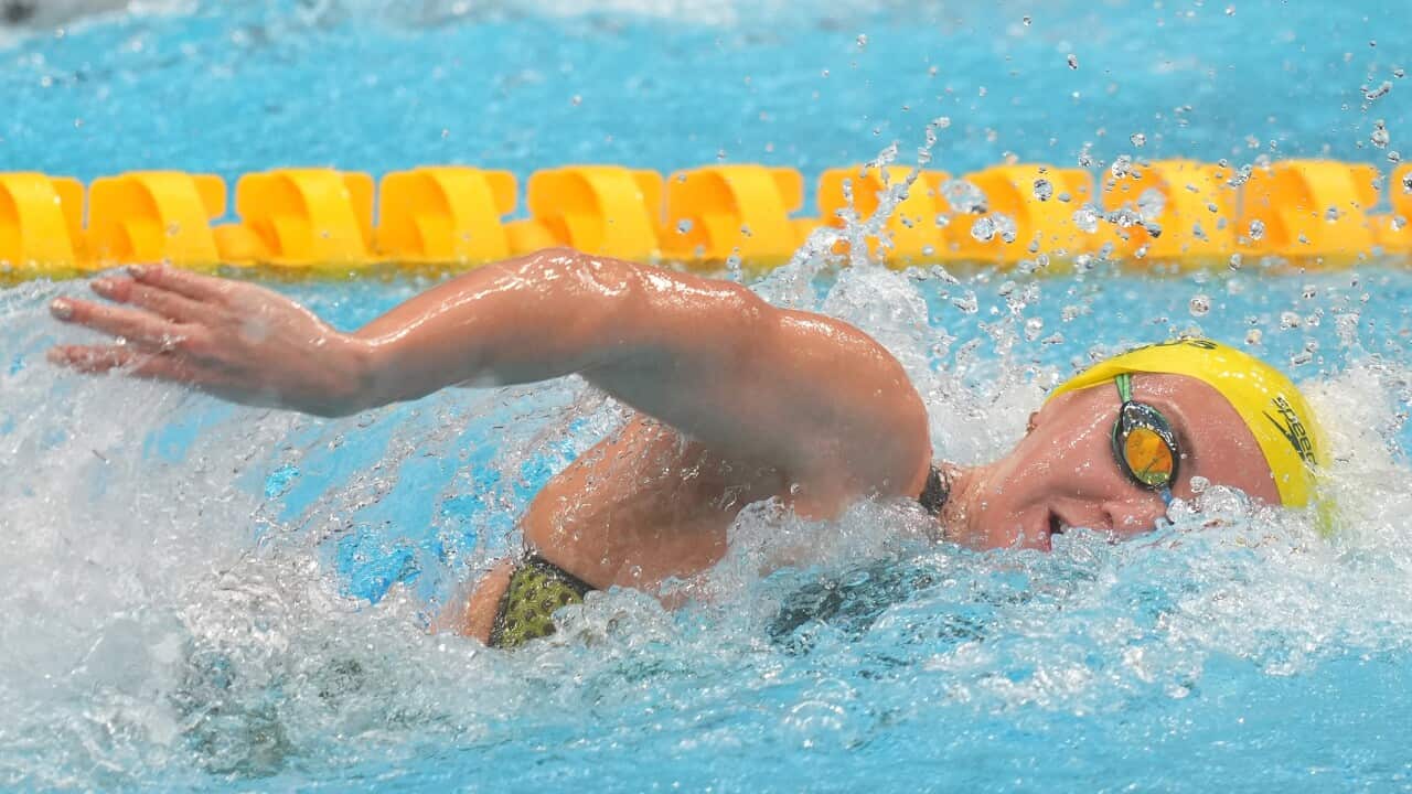 Ariarne Titmus during the womens 200m freestyle final