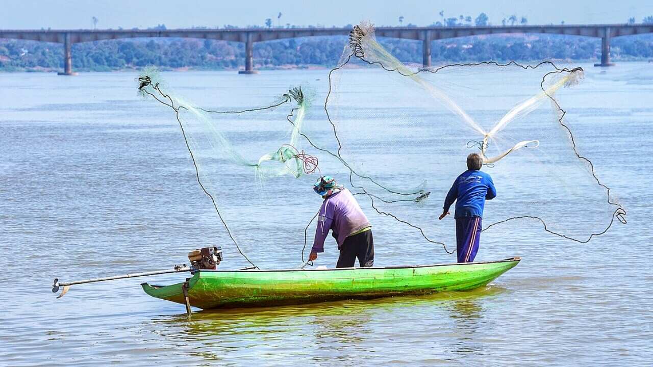 fishing from the bridge downstream - Pixabay