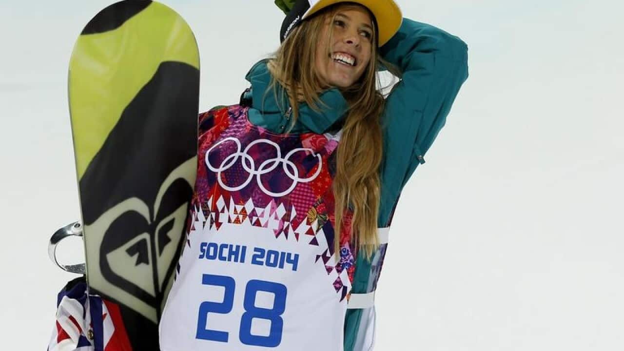 Silver medalist Torah Bright of Australia.