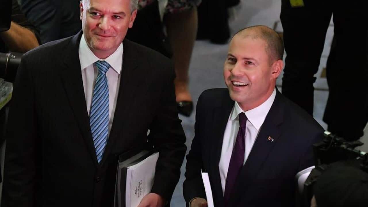 Finance Minister Mathias Cormann and Treasurer Josh Frydenberg.
