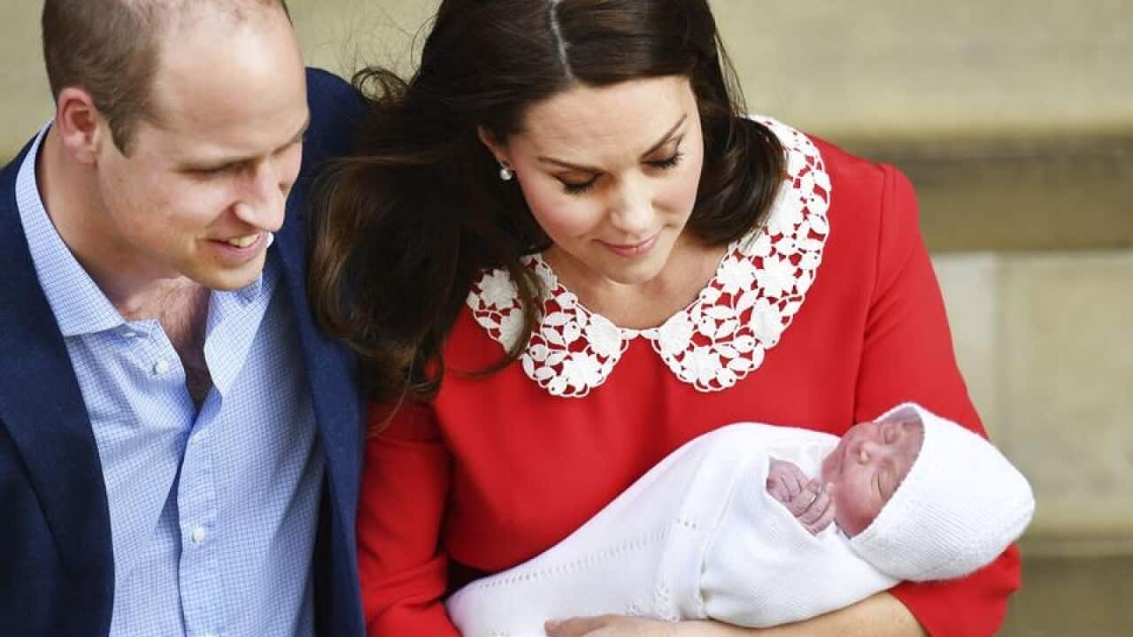 The Duke and Duchess of Cambridge with their new son.