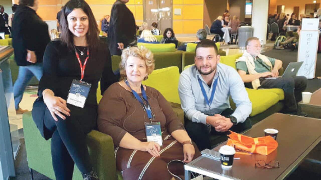 Dr Nina Markovic, Dr Natalija Micunovic and Mihajlo Kopanja in Brisbane