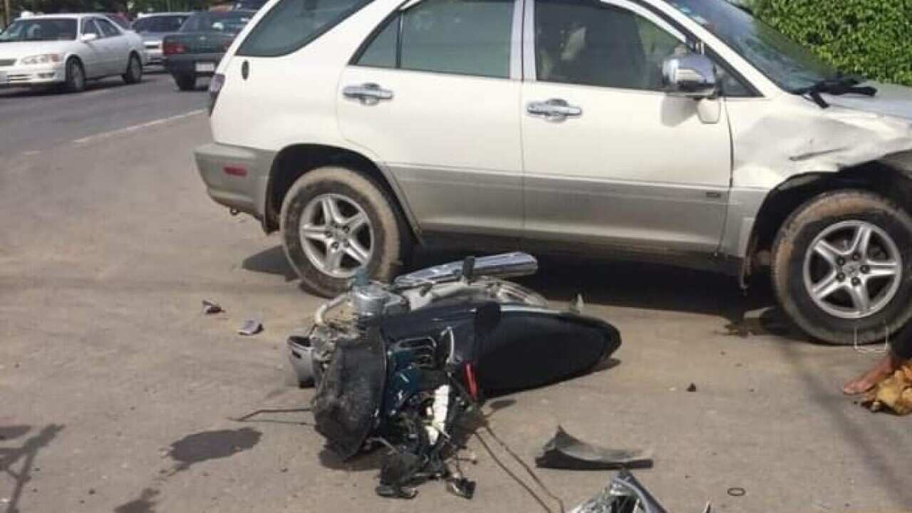 Road accident in Cambodia